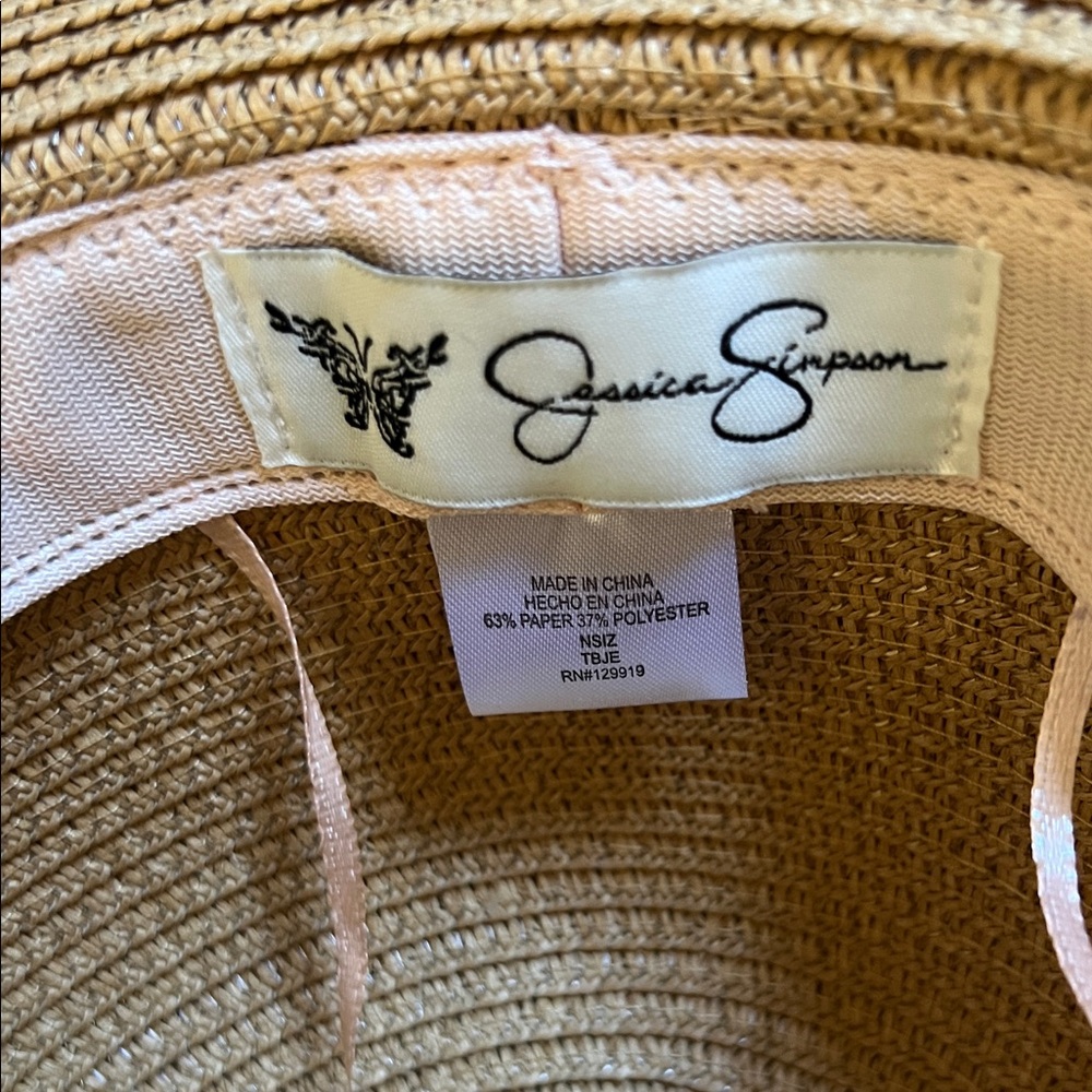 NWT Jessica Simpson Tan Sun Hat - Picture 6 of 9